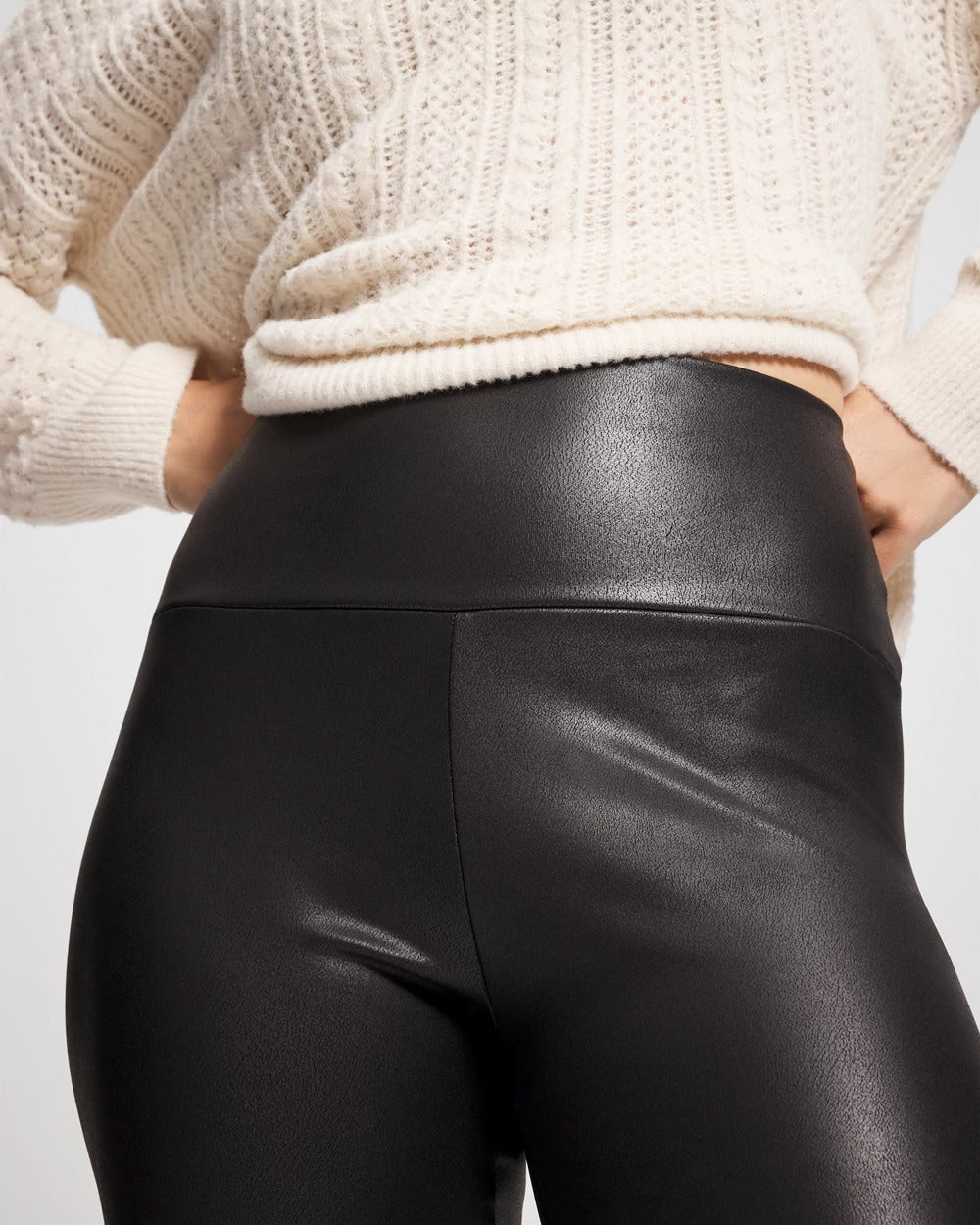 Soma / High Waist Faux Leather Legging BLACK