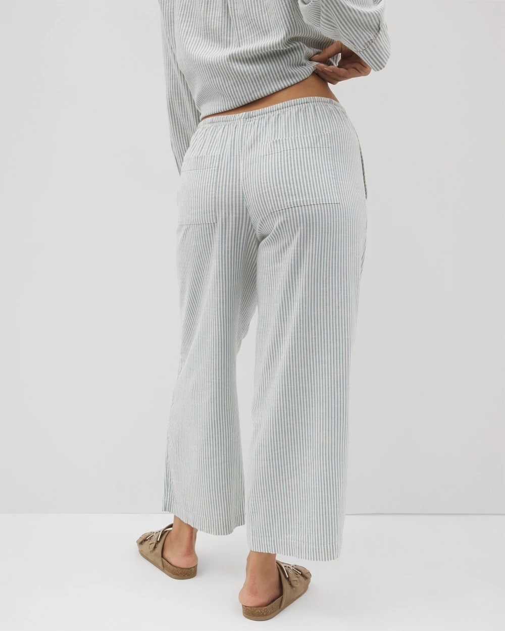 Soma / Beach Cotton Crop Pant BLUE HEAVEN STRIPE