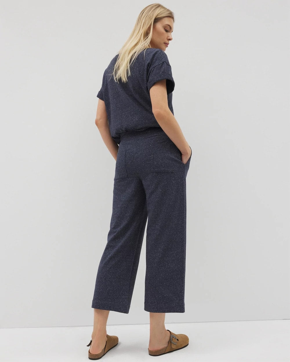 Soma / Wide Leg Crop Pant HEATHER ECLIPSE