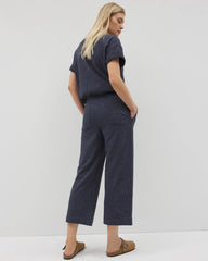 Soma / Wide Leg Crop Pant HEATHER ECLIPSE