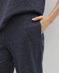 Soma / Wide Leg Crop Pant HEATHER ECLIPSE