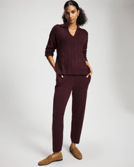 Soma / Premier Knit Straight Leg Ankle Pant MERLOT