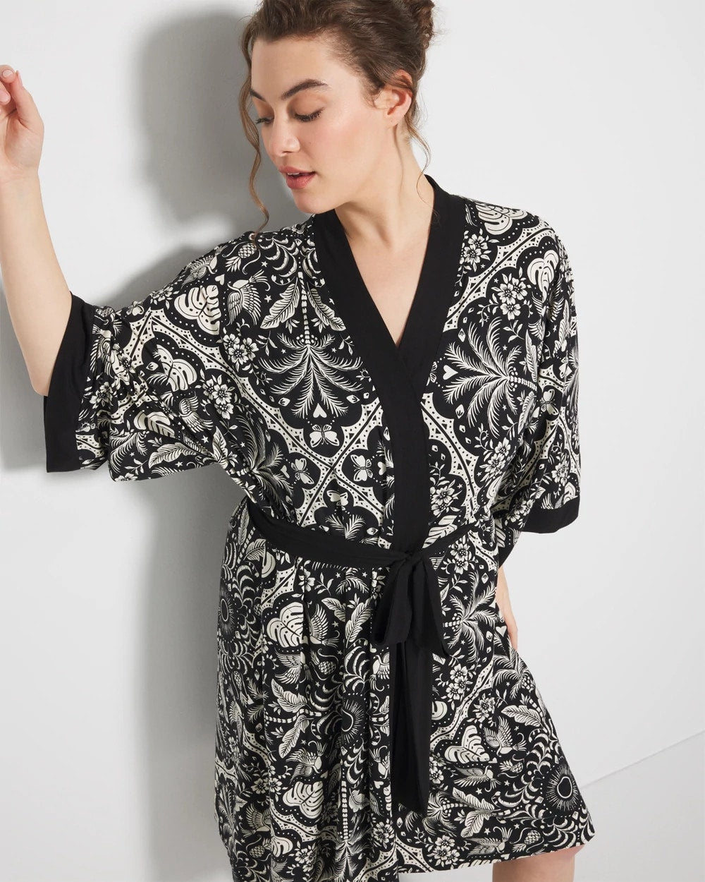 Soma / Short Robe AMAZONIA TILE BLACK