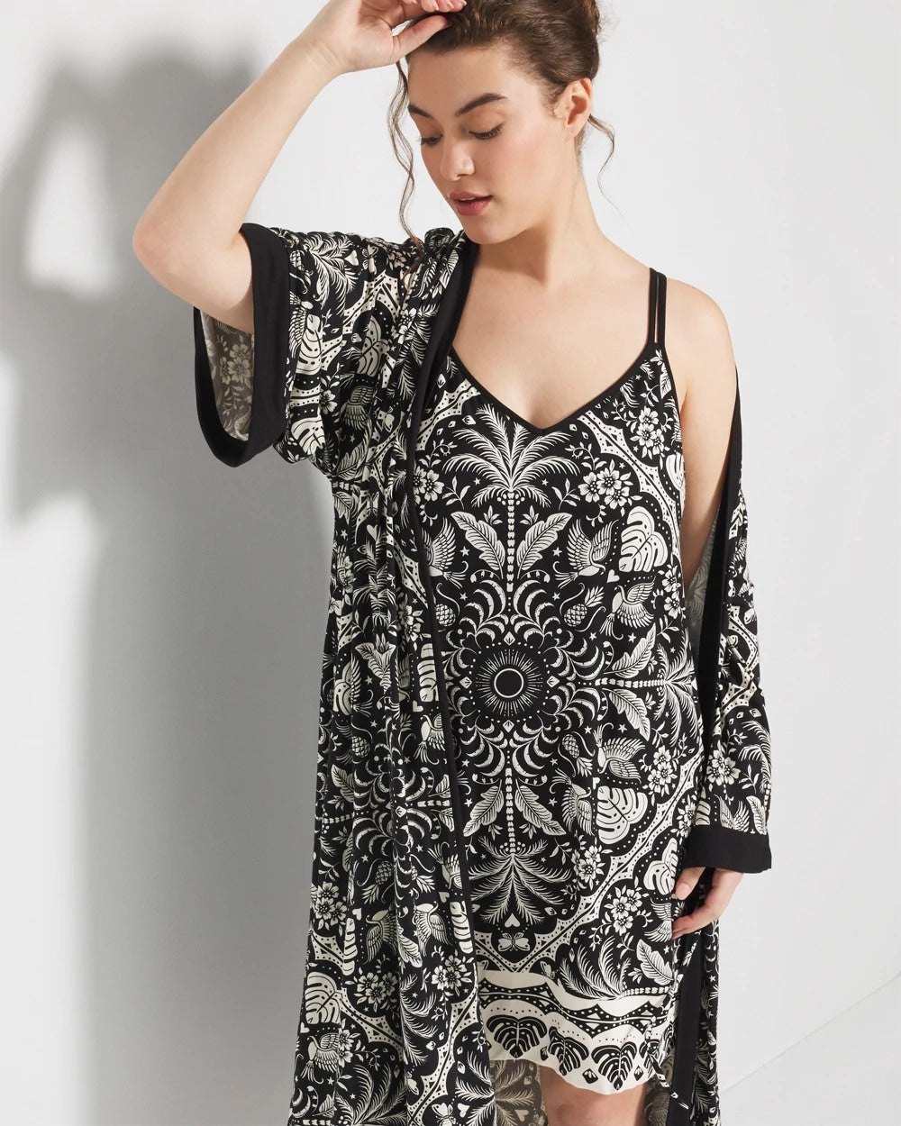 Soma / Short Robe AMAZONIA TILE BLACK