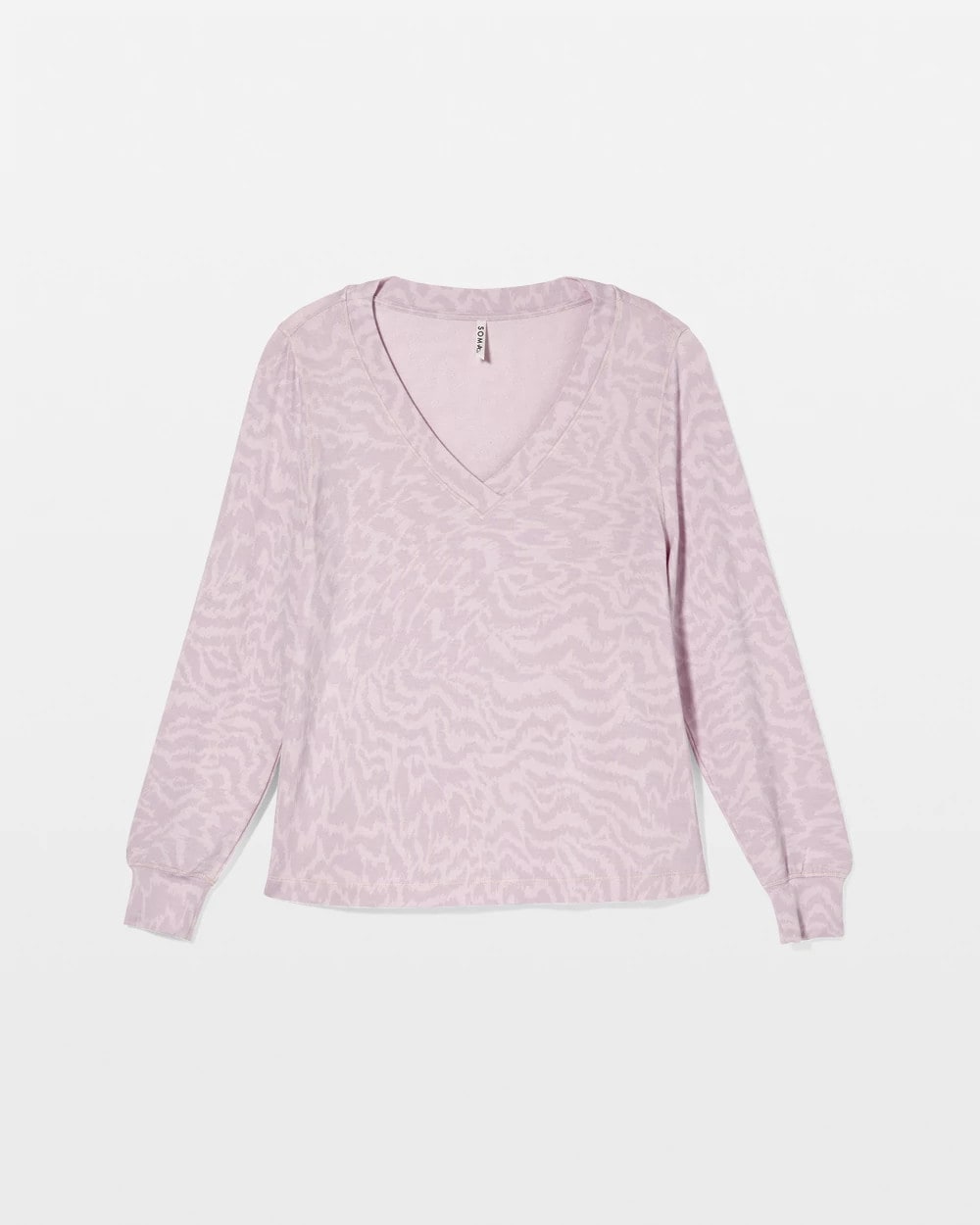 Soma / Long-Sleeve V-Neck Pajama Top CANT BE TAMED LILAC