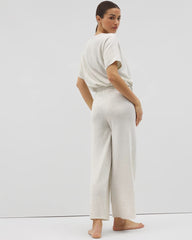 Soma / Sweater Wide-Leg Crop Pant HEATHER CRYSTAL