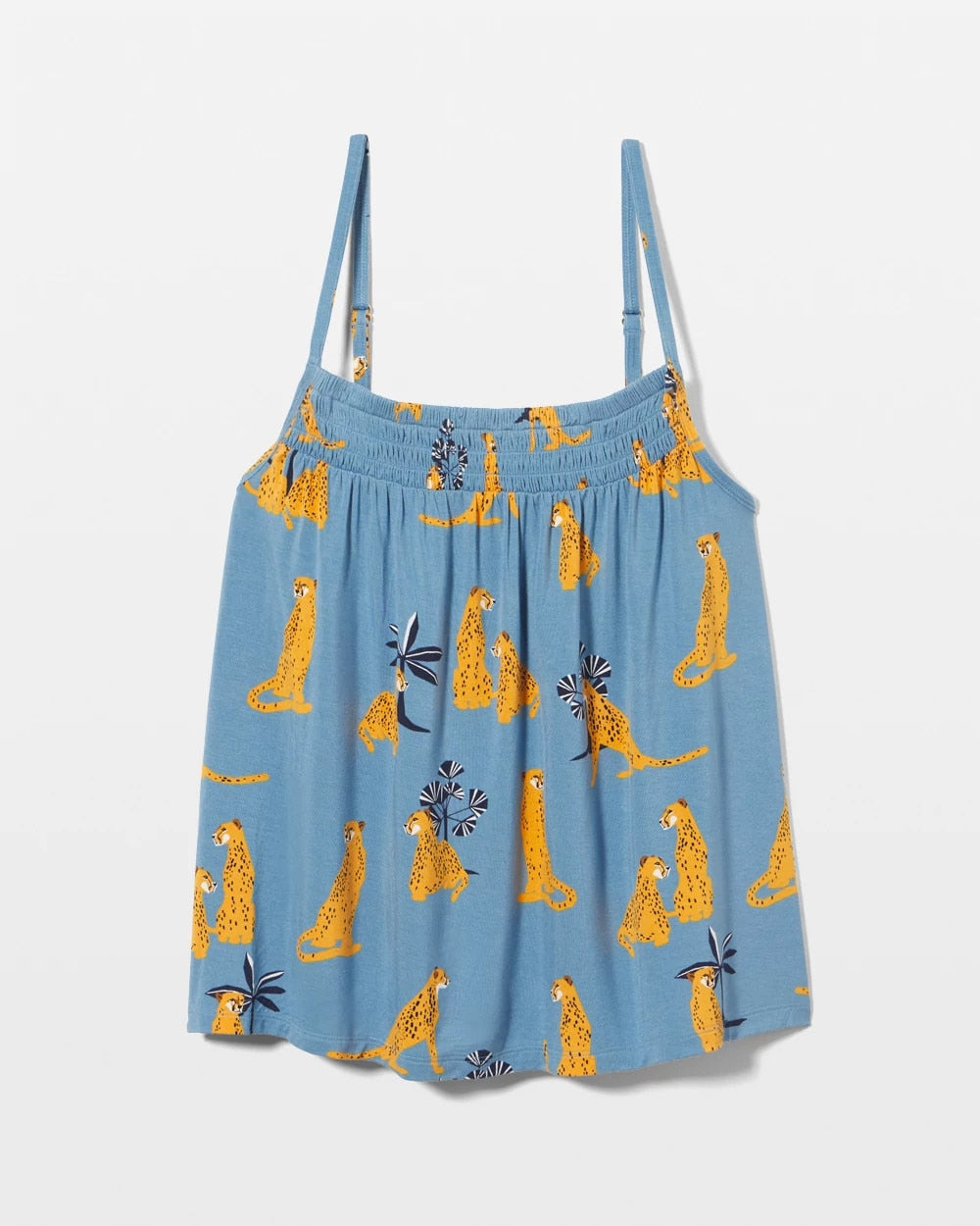 Soma / Smocked Pajama Cami FELINE FUN BLUE HEAVEN