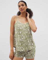 Soma / V-Neck Pajama Cami PALMTASTIC VETIVER/CHAMP