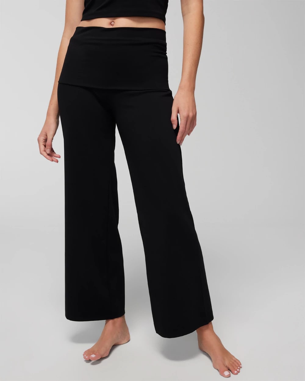 Soma / 24/7 Fold-Over High-Waisted Bottoms BLACK