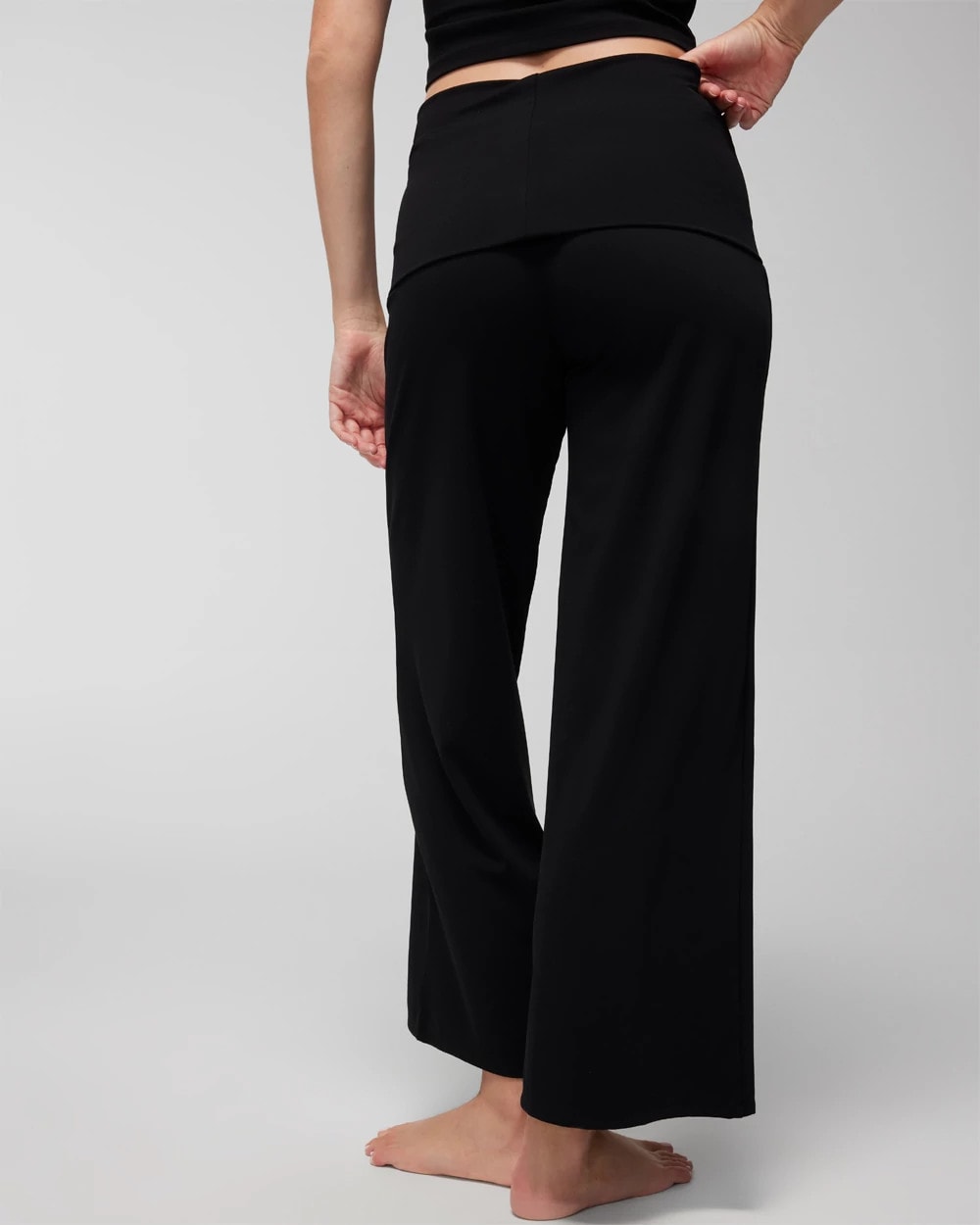 Soma / 24/7 Fold-Over High-Waisted Bottoms BLACK