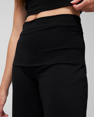 Soma / 24/7 Fold-Over High-Waisted Bottoms BLACK