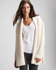 Soma / Textured Cardigan Sweater IVORY