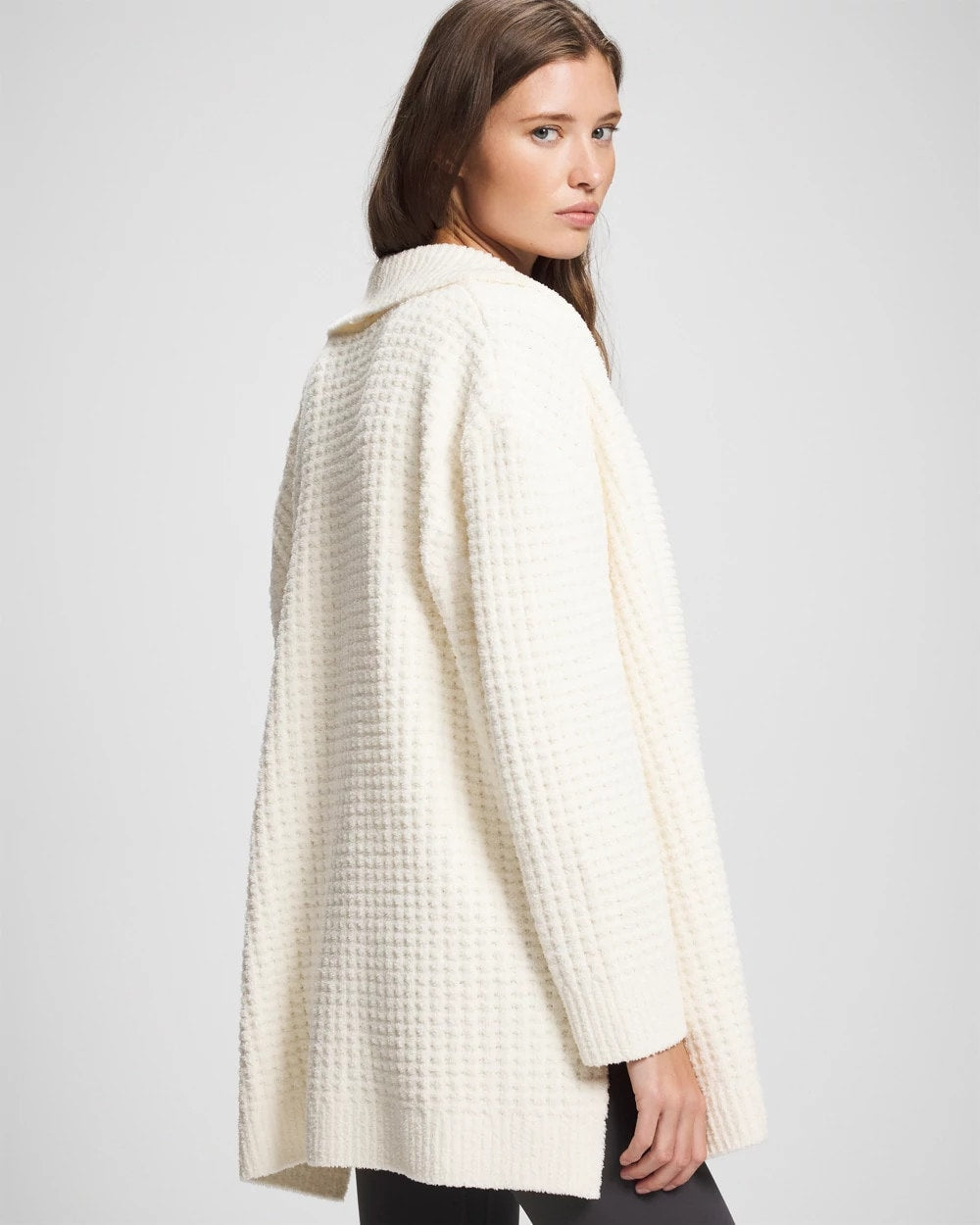 Soma / Textured Cardigan Sweater IVORY
