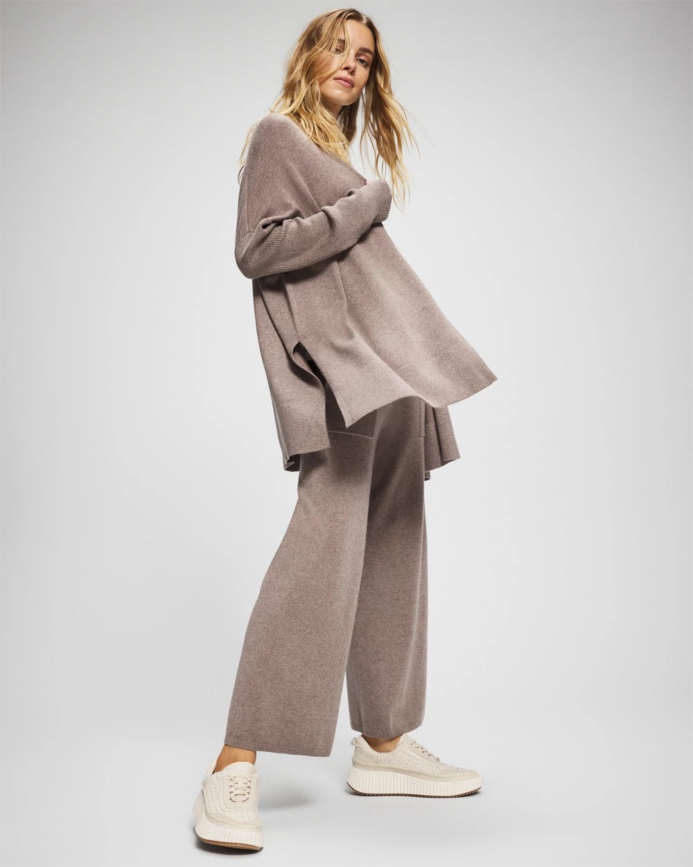 Soma / Premier Knit Sweater Wrap HEATHER FAWN