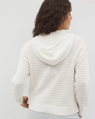 Soma / Cotton Open Stitch Hoodie SALT MIST