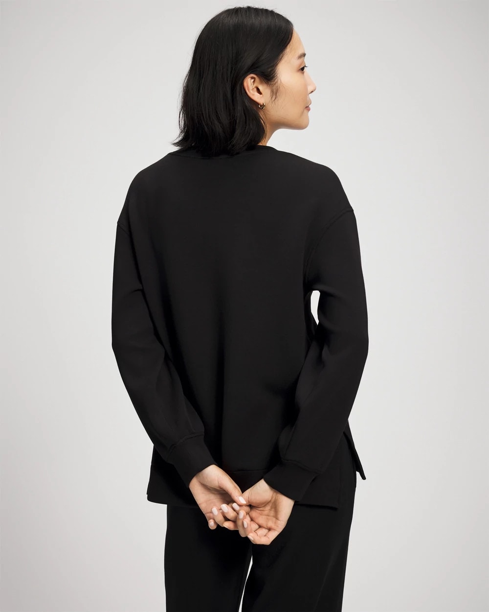 Soma / Modern Modal Crewneck Sweatshirt BLACK