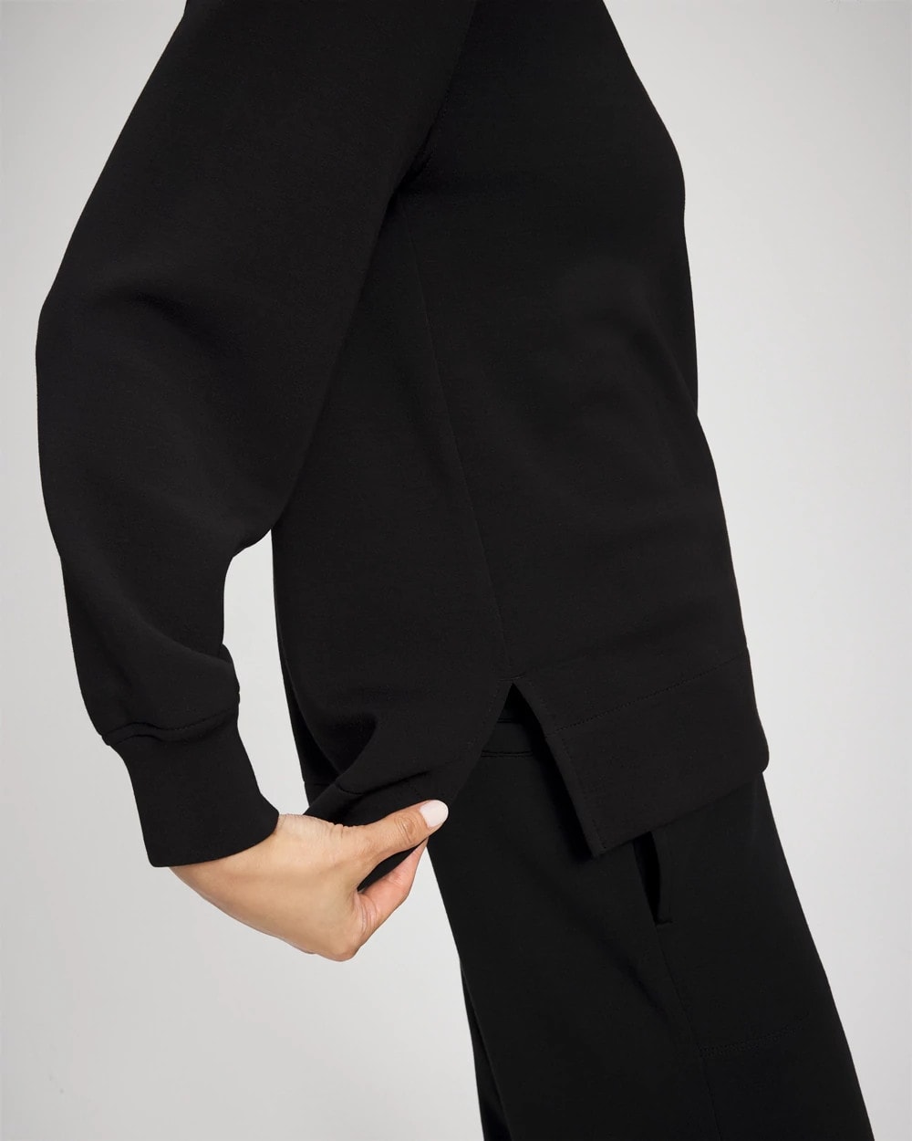 Soma / Modern Modal Crewneck Sweatshirt BLACK