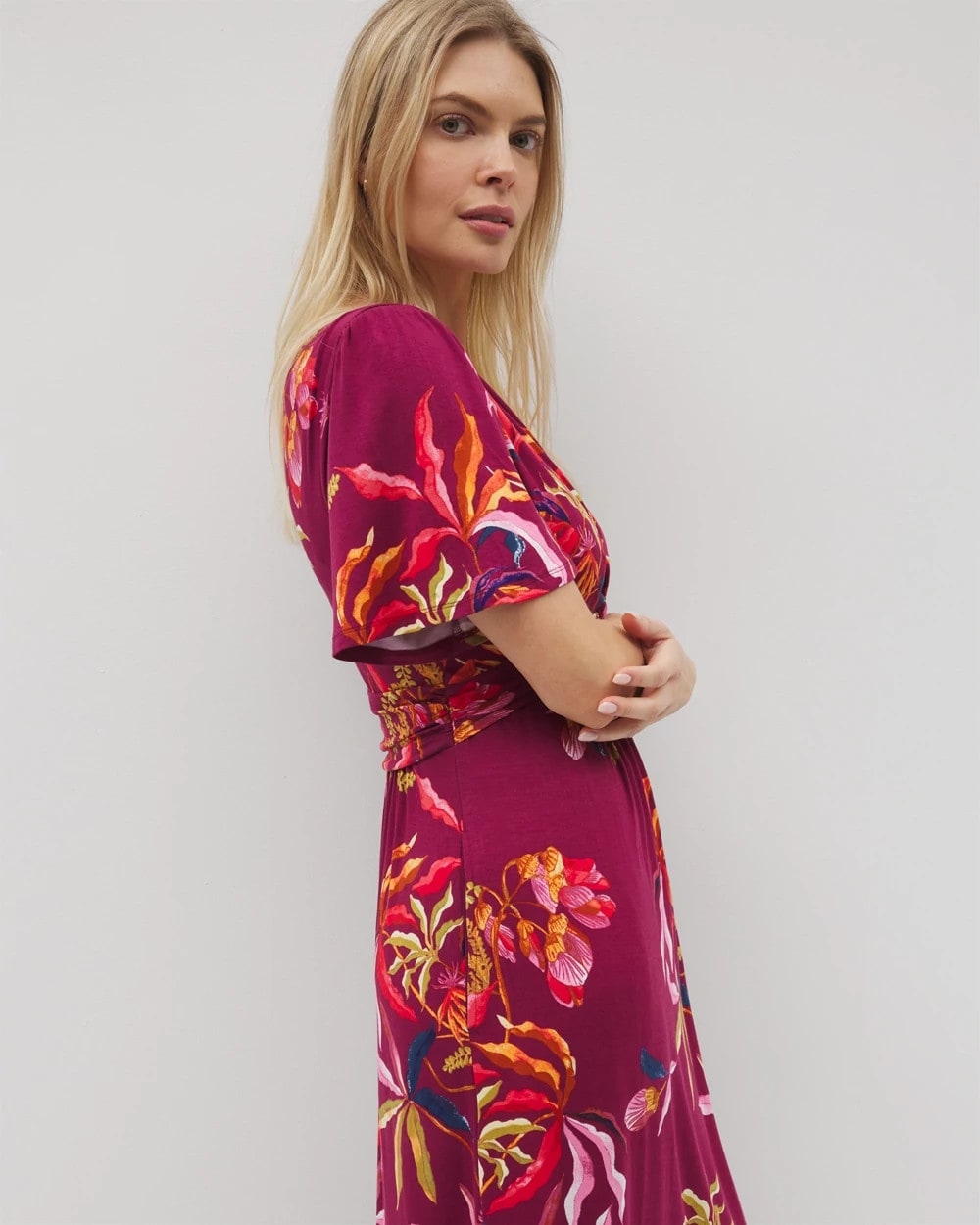 Soma / Pamilla Midi Bra Dress SUNRISE FLORA RED BEAUTY