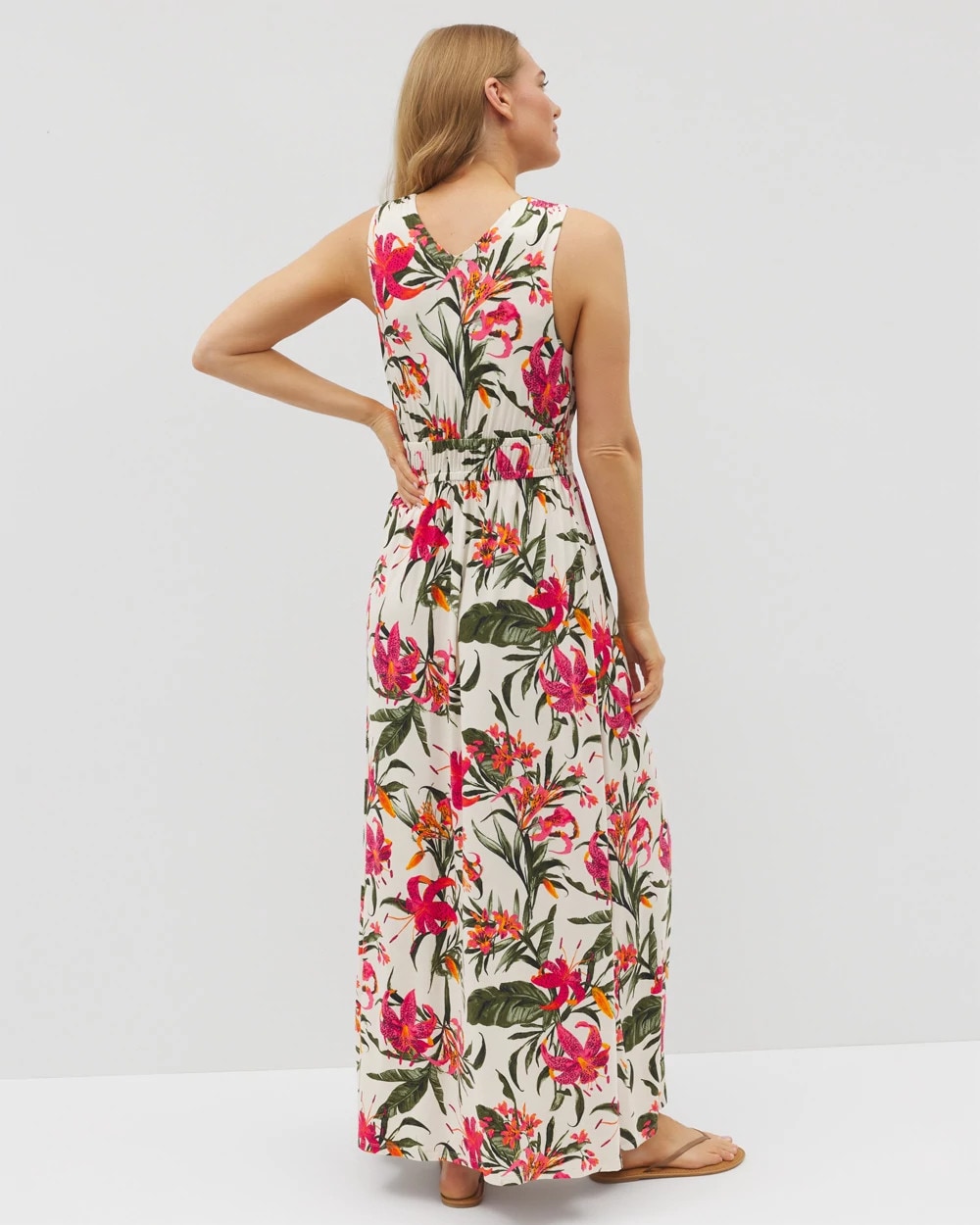 Soma / Riviera Surplice Maxi Bra Dress LE TIGRE TROPIC PARCHMENT
