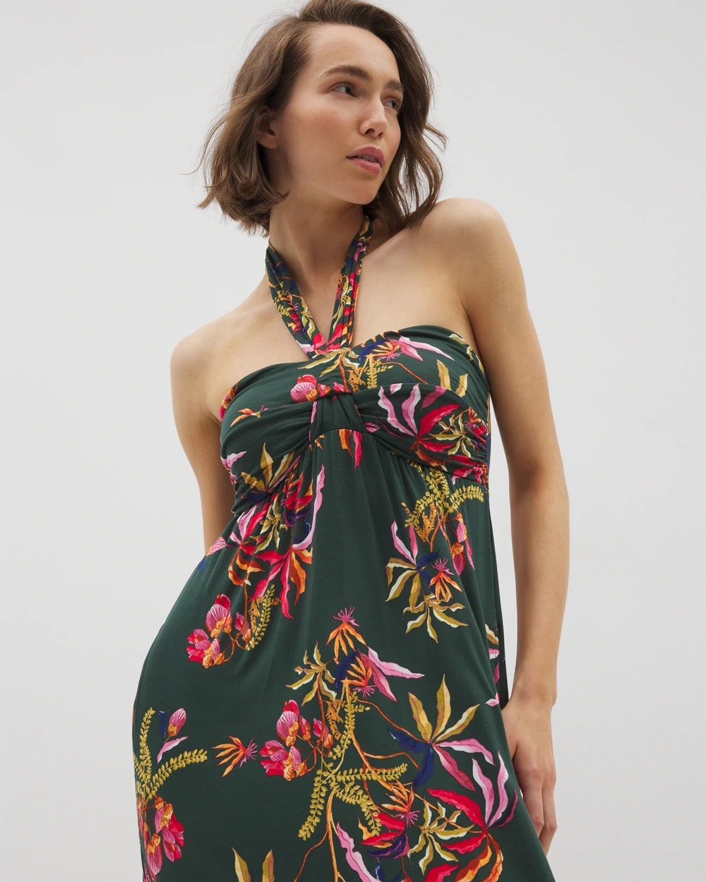 Soma / Retreat Maxi Bra Dress SUNRISE FLORA M EMERALD