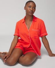 Soma / Short-Sleeve Pajama Top ISLAND GUAVA