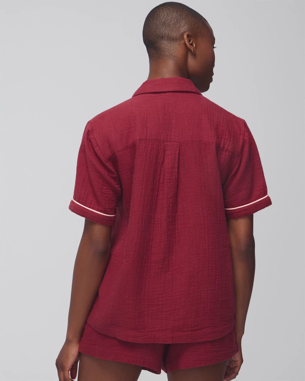 Soma / Short-Sleeve Pajama Top VERMILLION