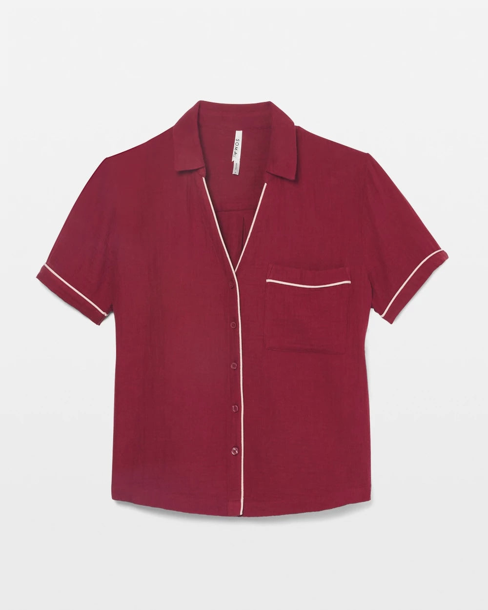 Soma / Short-Sleeve Pajama Top VERMILLION