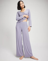 Soma / Pointelle Wide Leg Pajama Pant LAVENDER CLOUD