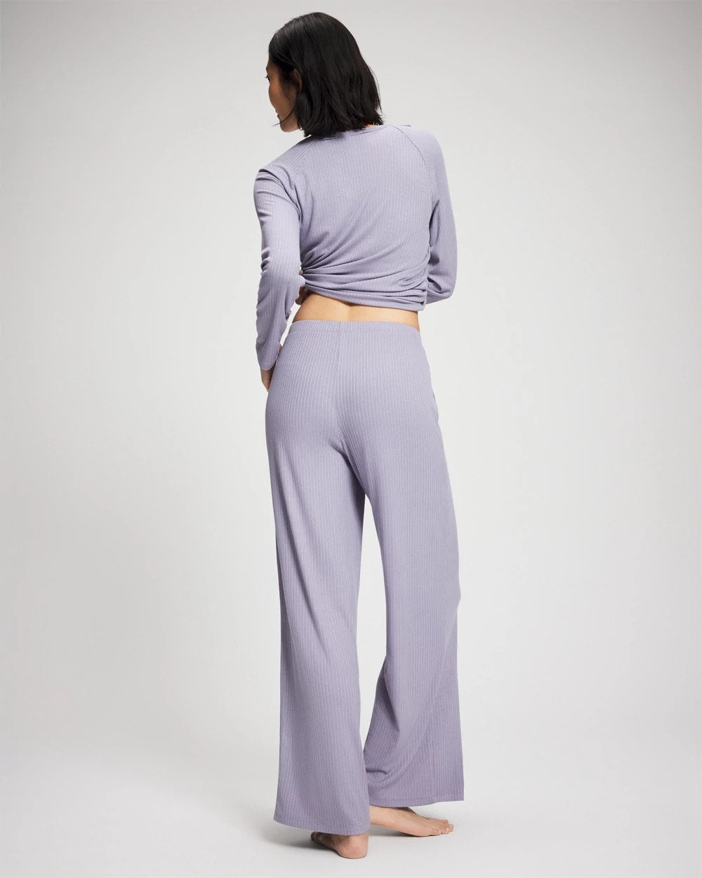 Soma / Pointelle Wide Leg Pajama Pant LAVENDER CLOUD