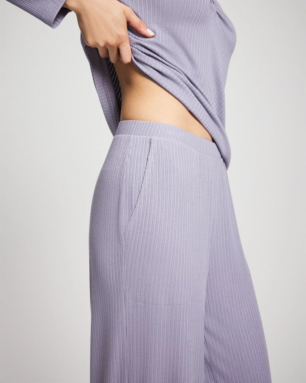 Soma / Pointelle Wide Leg Pajama Pant LAVENDER CLOUD