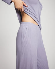 Soma / Pointelle Wide Leg Pajama Pant LAVENDER CLOUD
