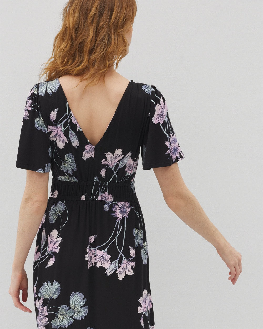 Soma / Oasis Midi Bra Dress FLORAL HAVEN BLACK