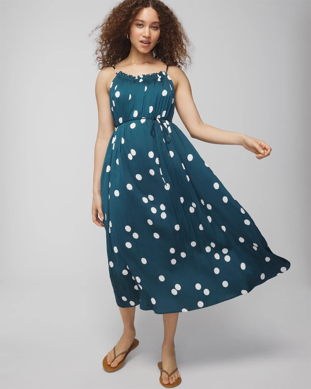 Soma / Pleated Tie Midi Bra Dress BELLE DOT DARK HARBOUR