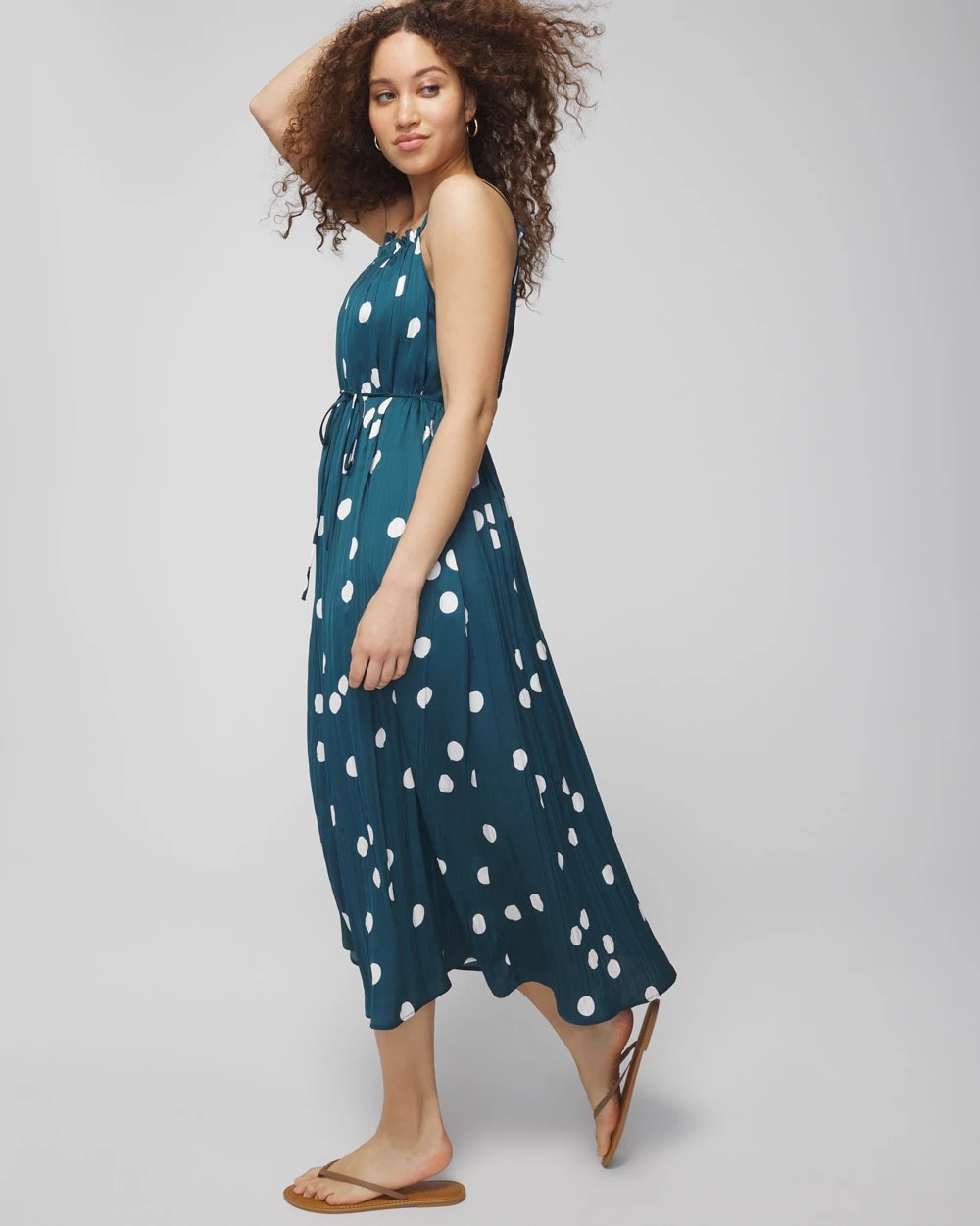 Soma / Pleated Tie Midi Bra Dress BELLE DOT DARK HARBOUR