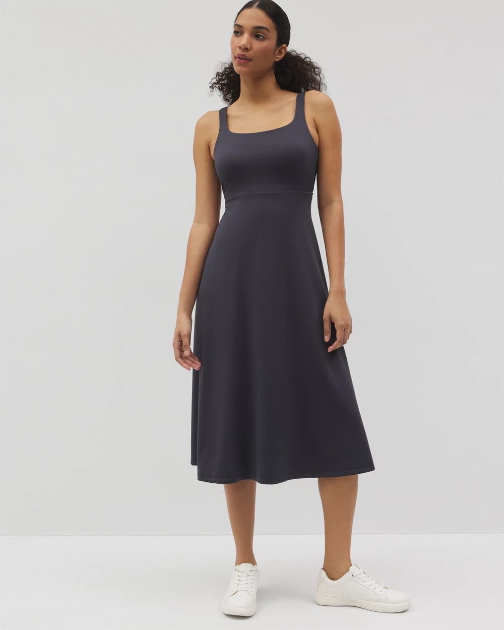 Soma / Lounge Square Neck Midi Dress POLAR NIGHT