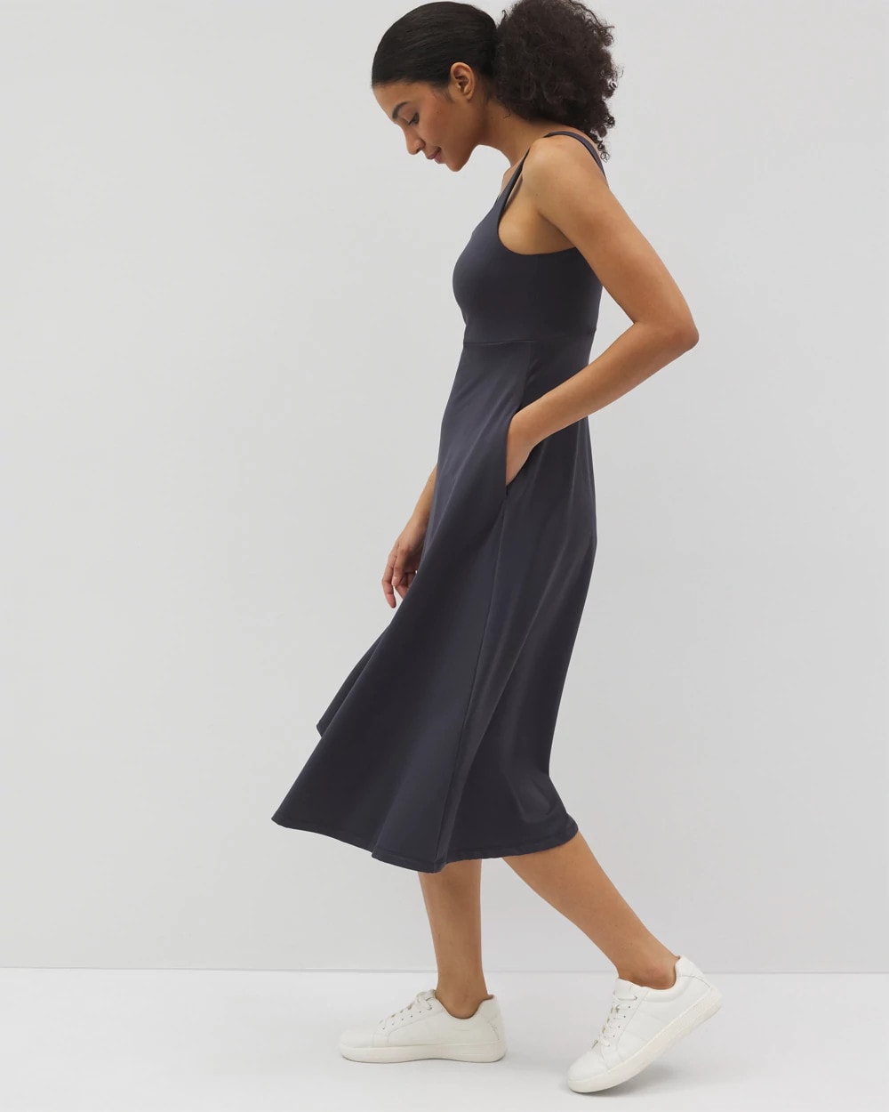 Soma / Lounge Square Neck Midi Dress POLAR NIGHT