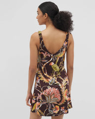Soma / Shirred Strap Chemise PARROT-DISO PLUME G PLUM