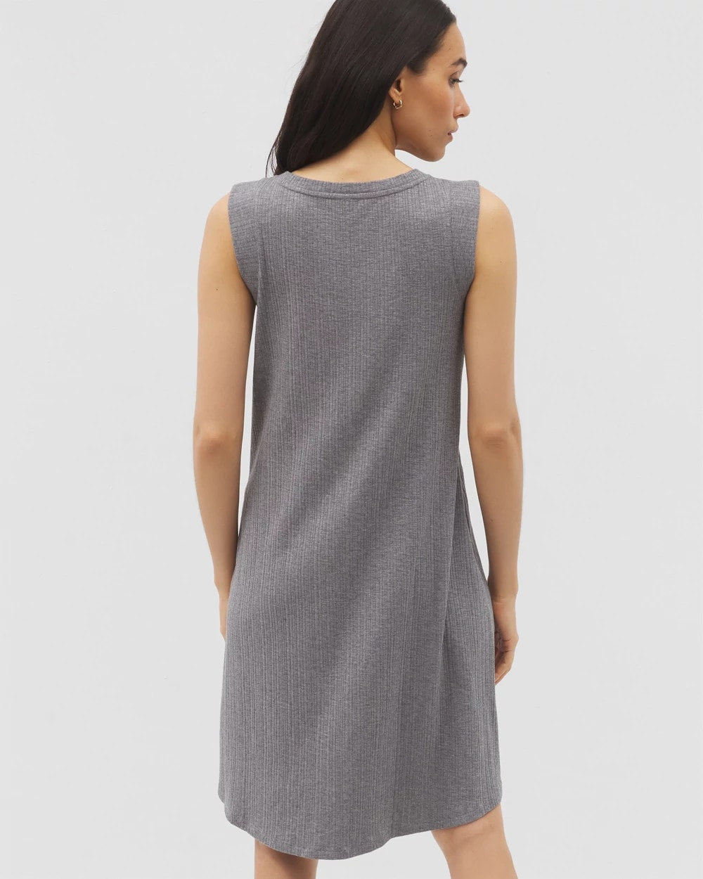 Soma / Rib Lounge Short Dress HEATHER CHARCOAL