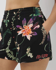 Soma / Pajama Shorts PARADISE PLUMES BLACK