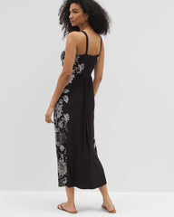 Soma / Cabana Handkerchief Bra Dress STAMPED FLORAL SCARF BLK