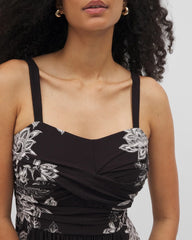 Soma / Cabana Handkerchief Bra Dress STAMPED FLORAL SCARF BLK