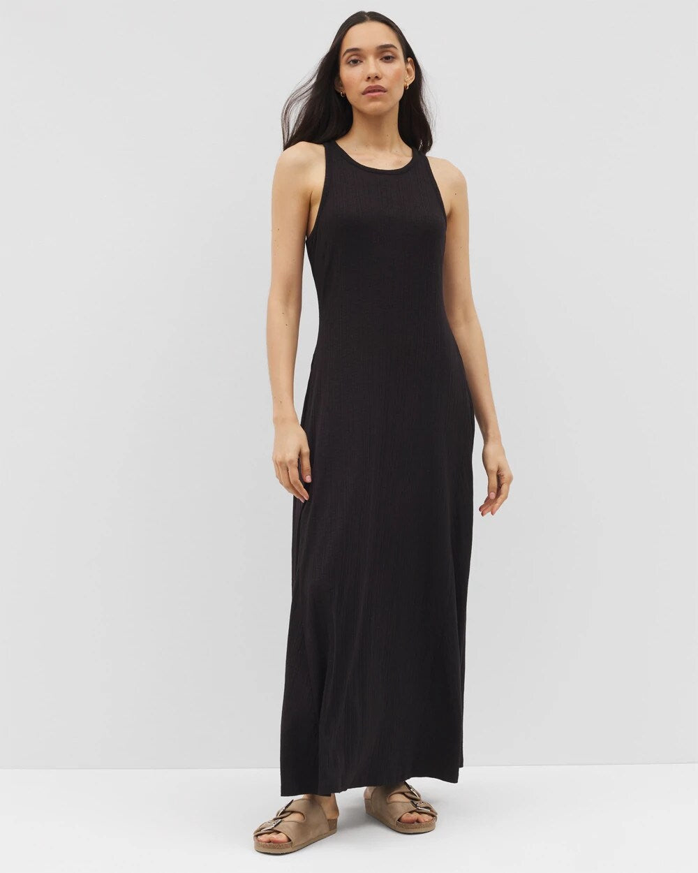 Soma / High-Neck Lounge Dress BLACK