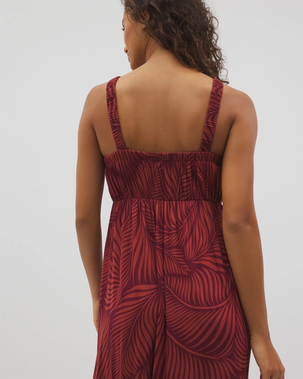 Soma / Cabana Midi Bra Dress PEACEFUL PALMS MID VELVET
