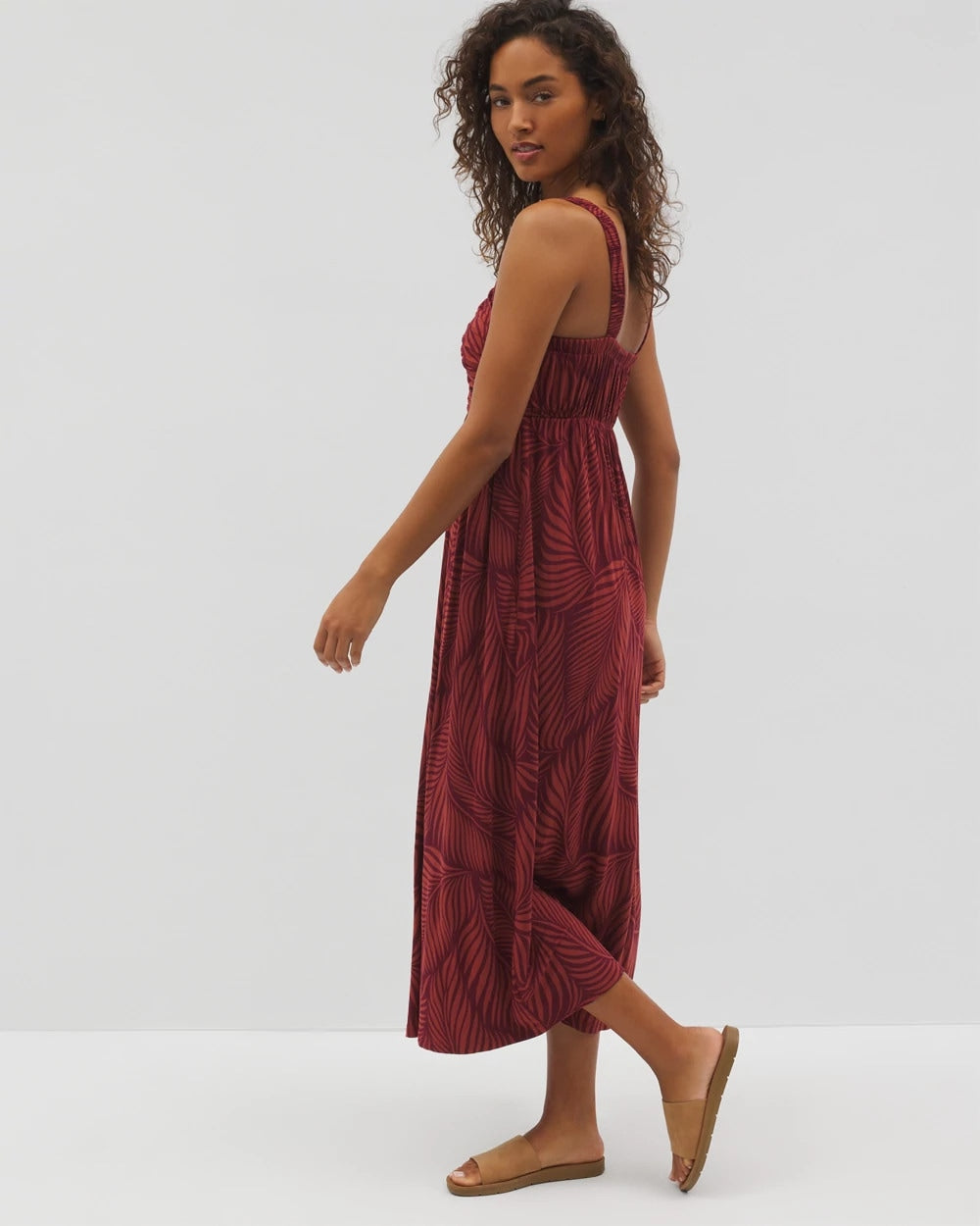 Soma / Cabana Midi Bra Dress PEACEFUL PALMS MID VELVET