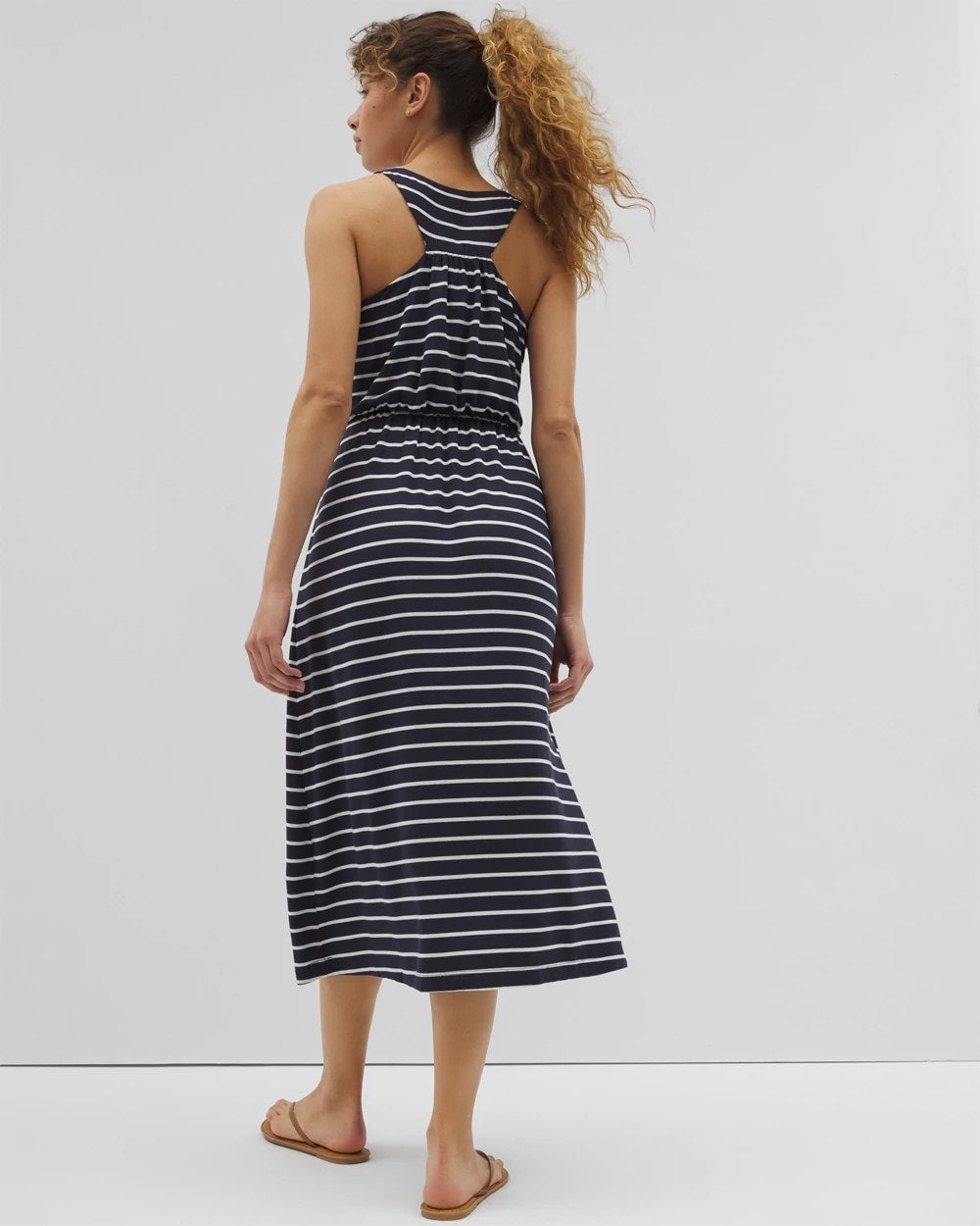 Soma / Lightweight Terry Lounge Midi Dress FUNDAMENTAL POLAR COCO