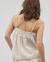 Soma / Cotton Gauze Pajama Cami CHAMPAGNE STRIPE