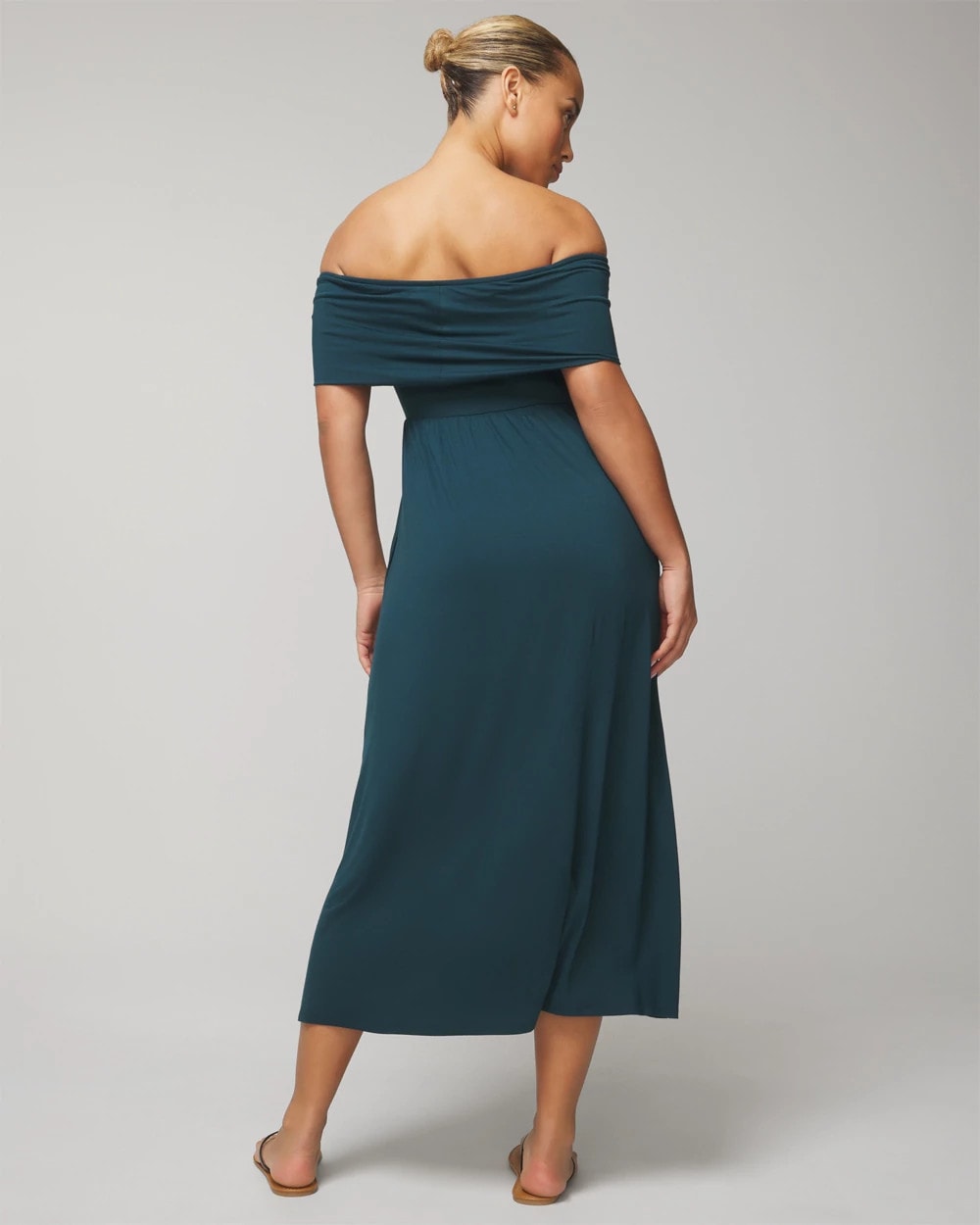 Soma / Off-The-Shoulder Midi Bra Dress DARK HARBOUR