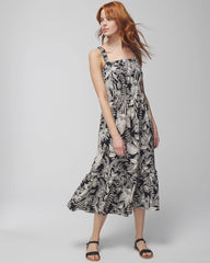 Soma / Midi Bra Dress PATTERNED PALMS BLACK