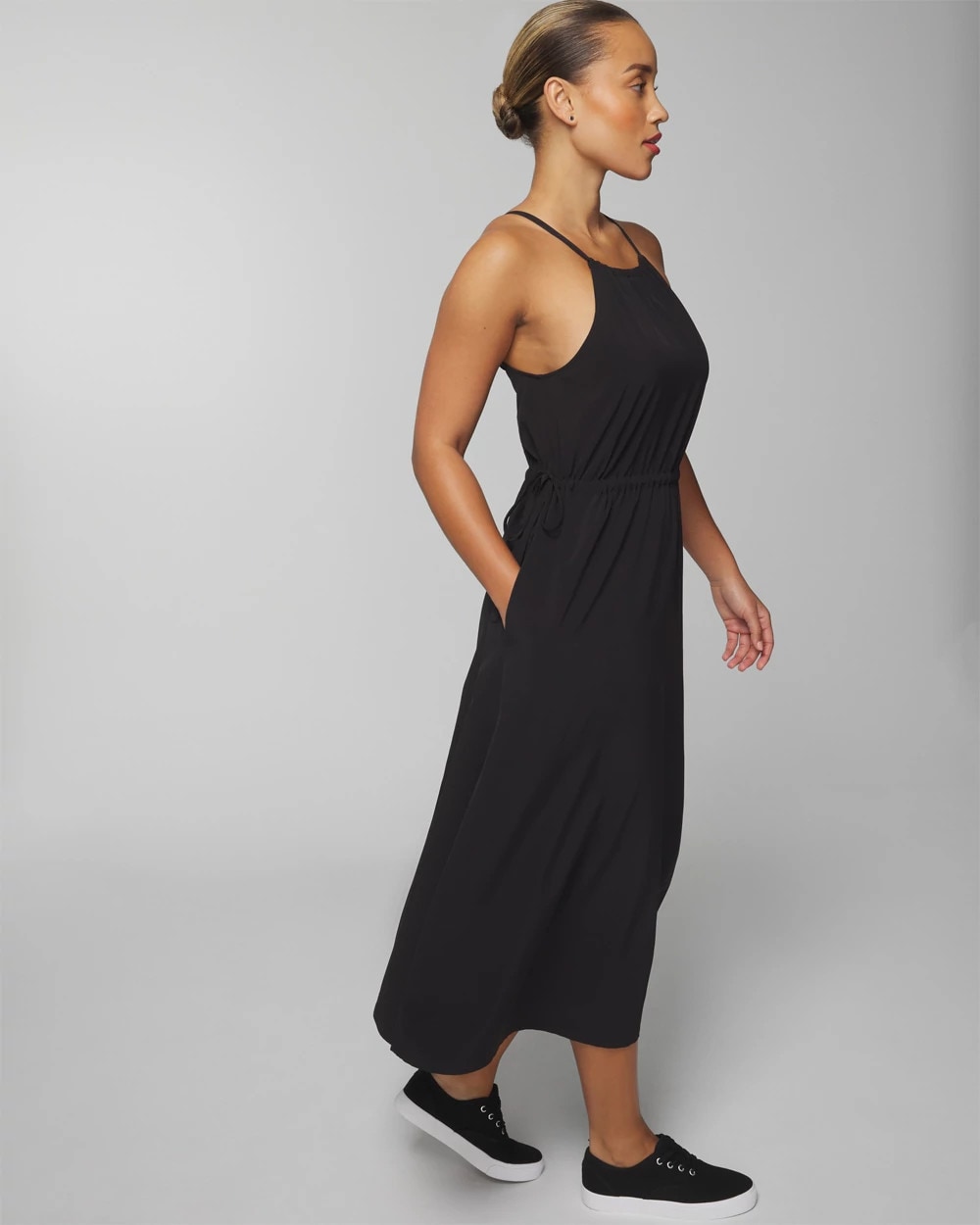 Soma / Relaxed Travel Bra Dress BLACK