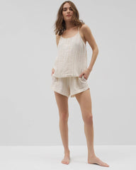 Soma / Cotton Gauze Pajama Shorts CHAMPAGNE STRIPE